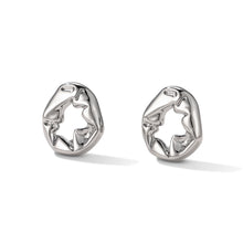 Irregular Pleated Oval Earrings