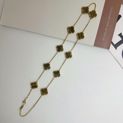 Ten-flower four-leaf clover necklace – Elegant Gift for Her, Waterproof & Tarnish Free