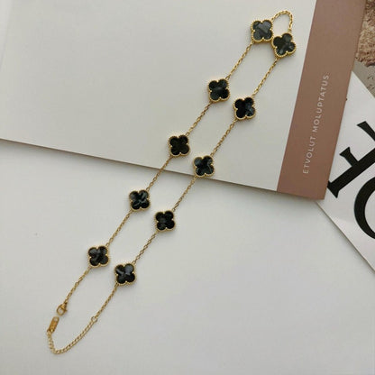 Ten-flower four-leaf clover necklace – Elegant Gift for Her, Waterproof & Tarnish Free