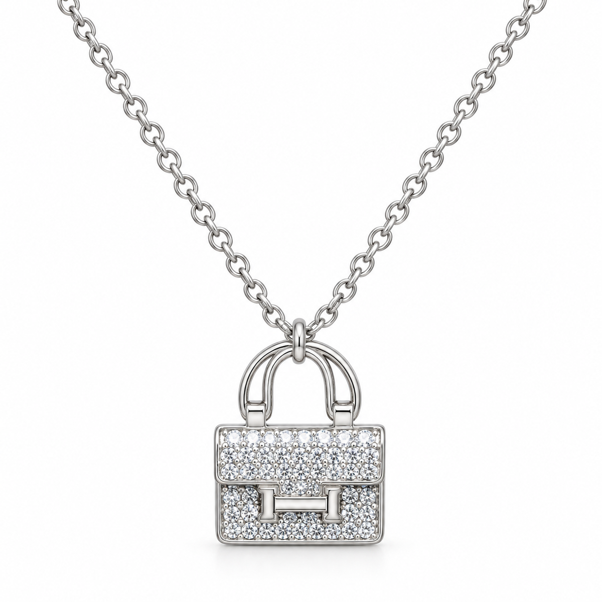 Crystal Mini Handbag Necklace – Purse Pendant | LuckCoo
