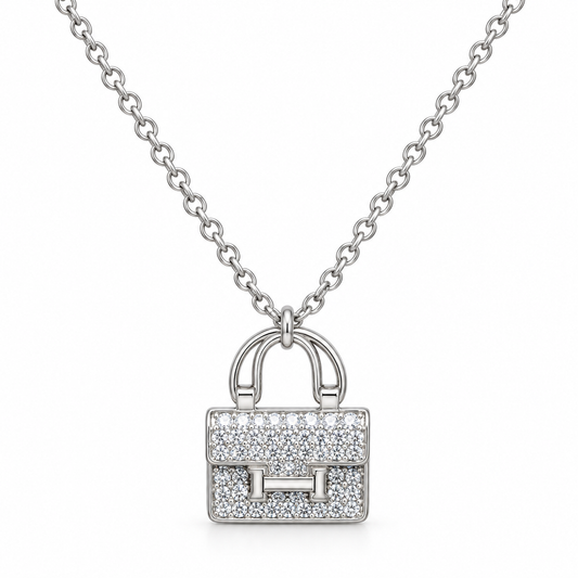 Crystal Mini Handbag Necklace – Purse Pendant | LuckCoo
