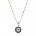 Round Crystal Halo Pendant Necklace