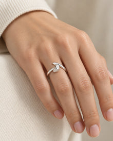 Nail-Motif Ring – Silver Tone – model wearing view