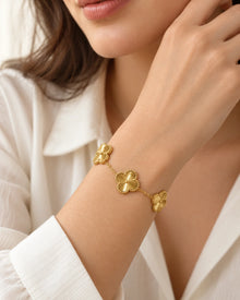 Five-Motif Clover Bracelet – model wearing view