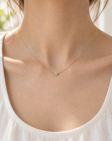 14K Gold-Plated Pendant Necklace worn on an adult model