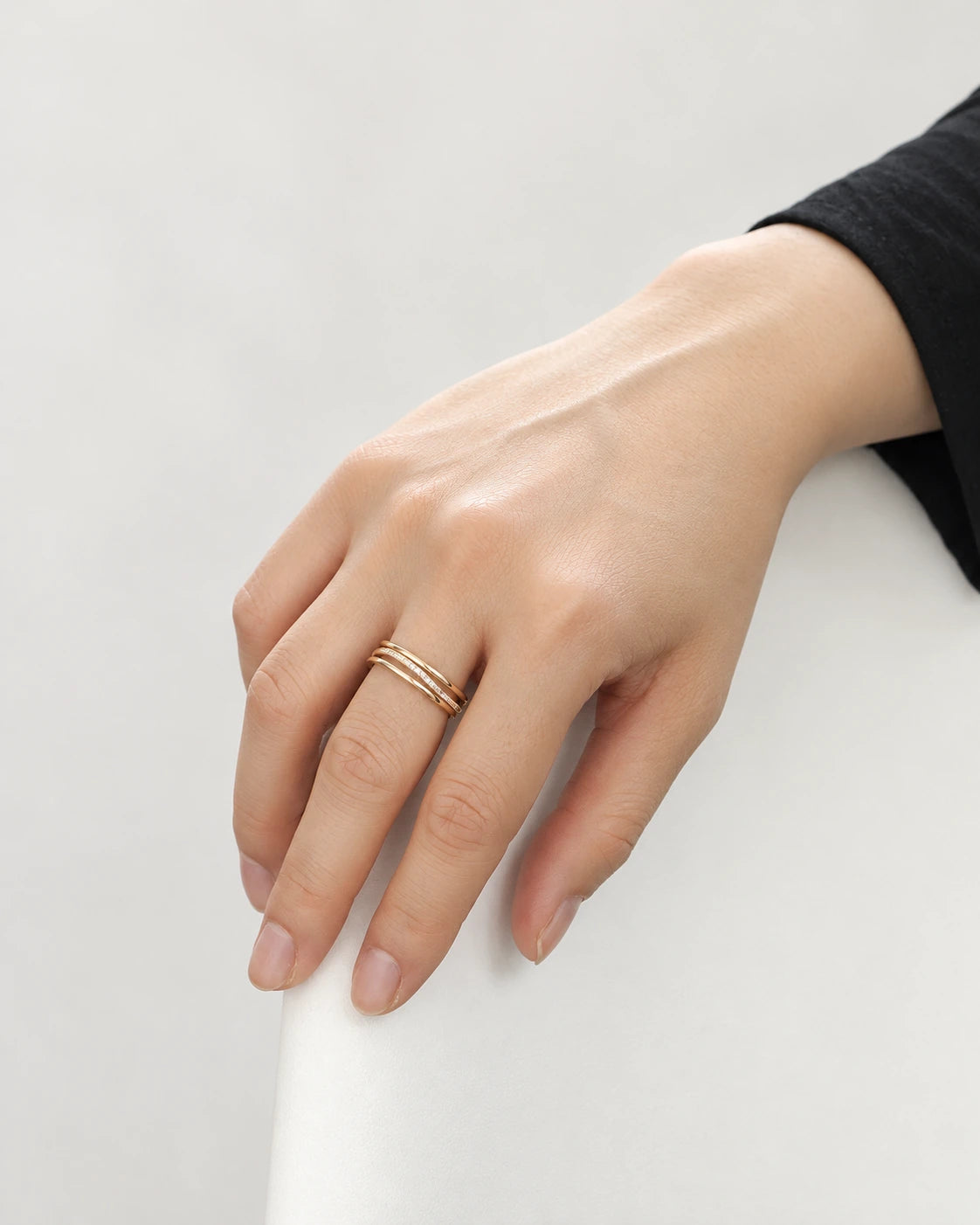 Layered worn on an adult model