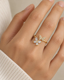 Butterfly Open Ring – model wearing view