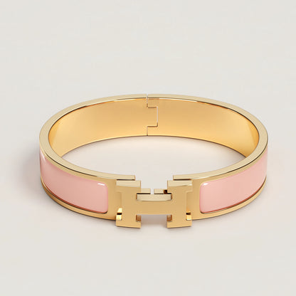 Signature H-Clasp Bangle – Minimalist & Secure Lock Bracelet, Everyday Luxury
