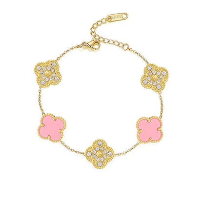 DELUXE DIAMOND CLOVER BRACELET