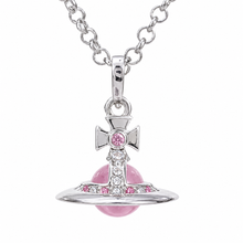 Silver Tone / Pink Planet pendant necklace | LuckCoo | approved20261010