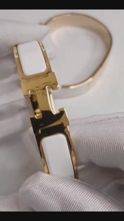 The H Signature Bangle | 18K Gold Plated – Waterproof & Tarnish-Free, Everyday Luxury