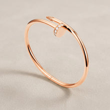 Unisex Nail Screw Bracelet – Tarnish-Free Stainless Steel Bangle, Stackable Edgy Jewelry