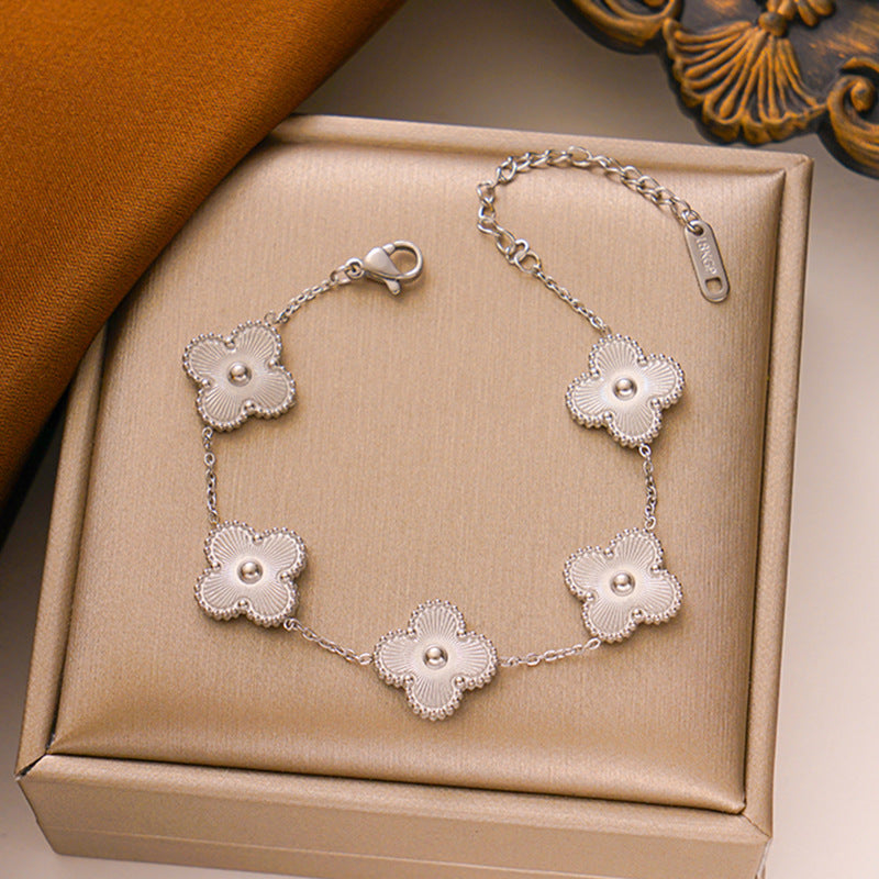 Clover Leaf Bracelet – 18K Gold Plated, Everyday Jewelry