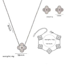 Luckcoo Lucky Clover Set – 18K Gold Plated Jewelry,Elegant Gift for Her,Waterproof & Tarnish Free
