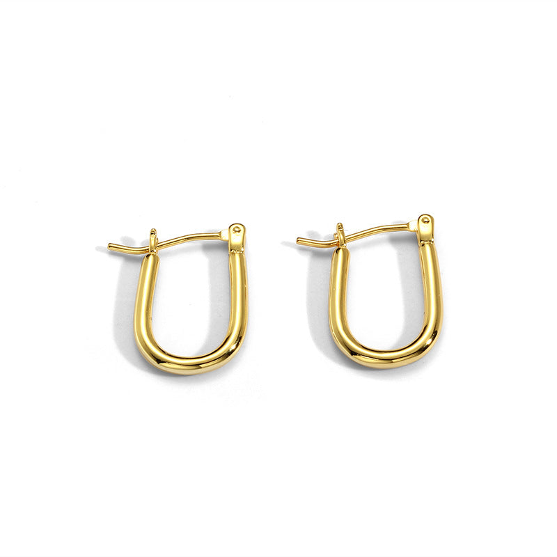 Boucles d'oreilles en forme de fer à cheval en U 