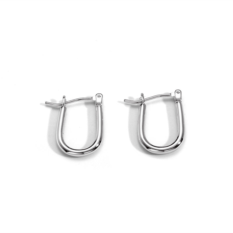 Boucles d'oreilles en forme de fer à cheval en U 