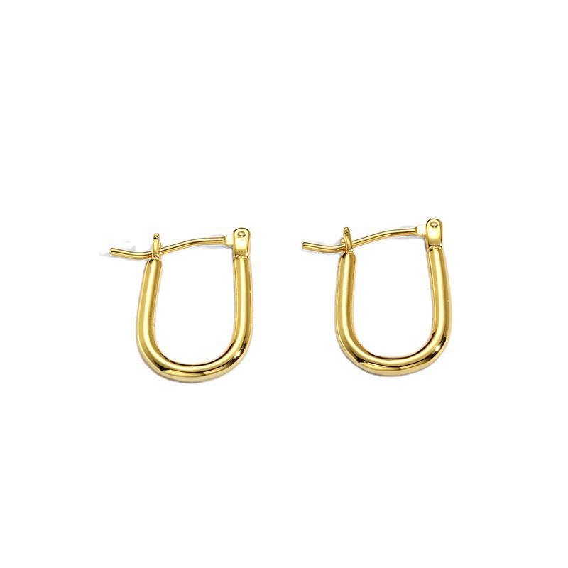 Boucles d'oreilles en forme de fer à cheval en U 