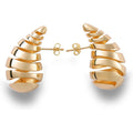 Boucles d'oreilles en forme de goutte d'eau creuses filetées 