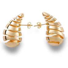 Boucles d'oreilles en forme de goutte d'eau creuses filetées 