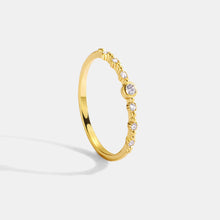 Gold Diamond Wave Ring
