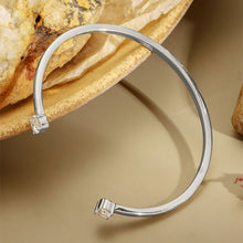 Minimalist double diamond 18K gold bracelet