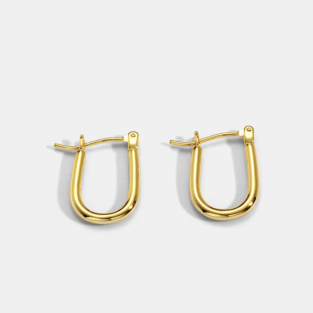 Boucles d'oreilles en forme de fer à cheval en U 