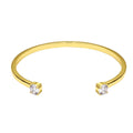 Minimalist double diamond 18K gold bracelet