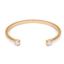Minimalist double diamond 18K gold bracelet