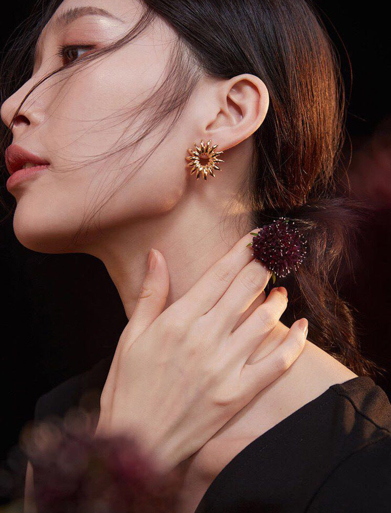 Boucles d'oreilles tournesol marguerite 