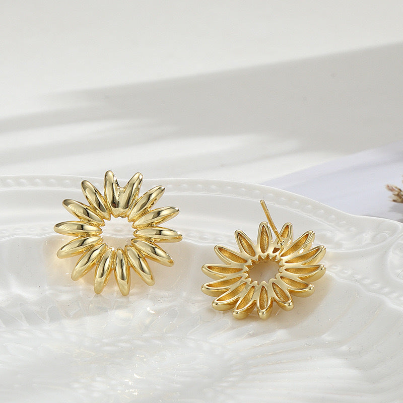 Boucles d'oreilles tournesol marguerite 